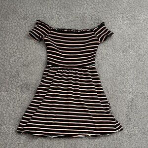 Hollister Black and Multicolor Striped Top